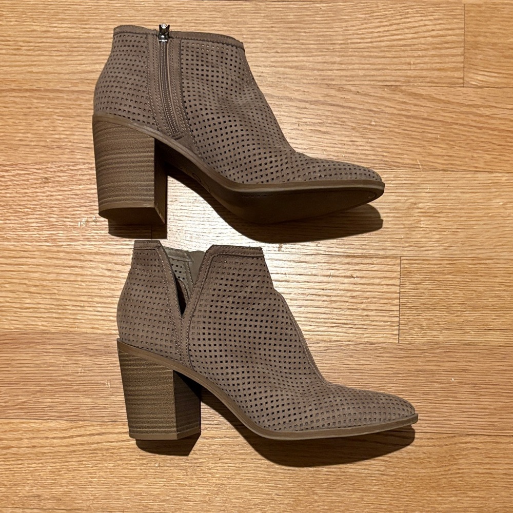 DV by Dolce Vita Brown Perforated Ankle Boots